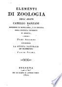 Elementi di zoologia: Storia naturale de mammiferi