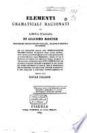 Elementi grammaticali ragionati di lingua italiana