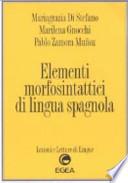Elementi morfosintattici di lingua spagnola