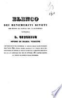 Elenco dei benemeriti divoti che sotto gli auspicj del gloriosissimo patriarca S. Giuseppe sposo di Maria Vergine contribuirono nel sostenere le sacre funzioni nell'anno 1842 nella chiesa abaziale di S. Maria della Misericordia in Venezia ... [Pietro Pianton]