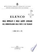 Elenco del personale dell'amministrazione postale e telegrafica proveniente dalle cessate amministrazioni austriaca e fiumana