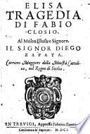 Elisa. Tragedia. - Trevigi, Fabritio Zanetti 1601