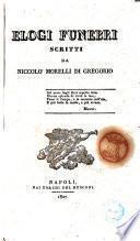Elogi funebri scritti da Niccolò Morelli di Gregorio