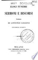 Elogi funebri, sermoni e discorsi