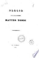 Elogio del cavaliere Matteo Tondi [Vincenzo de Ambrosio]