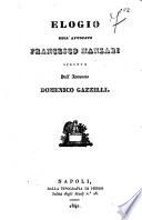 Elogio dell'avvocato Francesco Manzari scritto dall'avvocato Domenico Gazzilli