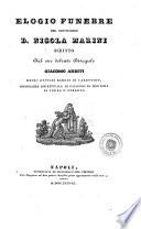 Elogio funebre del consigliere d. Nicola Marini scritto dal suo dolente discepolo Giacomo Arditi