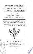 Elogio storico del cavalier Gaetano Filangieri