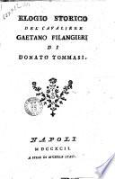 Elogio storico del cavaliere Gaetano Filangieri di Donato Tommasi