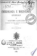Embriologia e morfologia generale