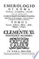 Emerologio Di Roma Cristiana, Ecclesiastica, e Gentile