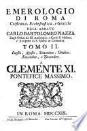 Emerologio Di Roma Cristiana, Ecclesiastica, e Gentile