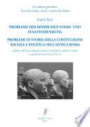 Emilio Betti - Problemi di storia della costituzione sociale e politica nell’antica Roma