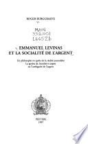 Emmanuel Levinas et la socialité de l'argent