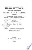 Emporio letterario delle arti e teatro con traduzione di articoli stranieri