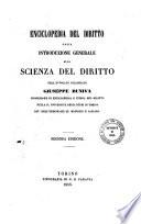 Enciclopedia del diritto ossia intro-duzione generale alla scienza del diritto