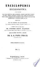 Enciclopedia ecclesiastica ...