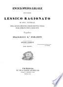 Enciclopedia Legale Ovvero Lessico-Ragionato Di Gius Naturale, Civile, Canonico (etc.)