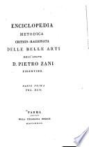 Enciclopedia metodica critico-ragionata delle belle arti