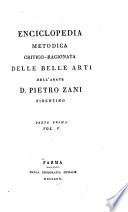 Enciclopedia metodica critico-ragionata delle belle arti