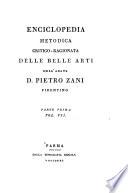 Enciclopedia metodica critico-ragionata delle belle arti