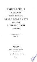 Enciclopedia metodica critico-ragionata delle belle arti