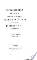 Enciclopedia metodica critico-ragionata delle belle arti
