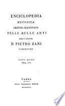 Enciclopedia metodica critico-ragionata delle belle arti