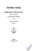 Enciclopedia universale, o Repertorio didascalico opera necessaria ad ogni ordine di persone