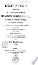 Encyclopédie moderne Dictionnaire abregé des sciences, des lettres, des arts, de l'industrie, de l'agriculture et du commerce publiée par MM. Firmin Didot frères