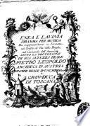 Enea e Lavinia dramma per musica da rappresentarsi in Firenze nel Teatro di via della Pergola, nel carnevale dell'anno 1768 ... [Fontenelle]