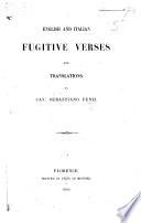 English and Italian fugitive verses and translations