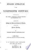 English Literature of the Nineteenth Century. A New Ed