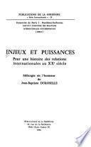 Enjeux et puissances