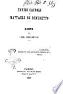 Enrico Cairoli e Raffaele De Benedetto canto