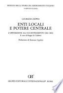 Enti locali e potere centrale