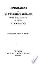 Epigrammi tratti dalla versione del Cavaliere. P. Magenta. 2. ed