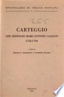 Epistolario di Felice Fontana