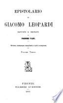 Epistolario di Giacomo Leopardi