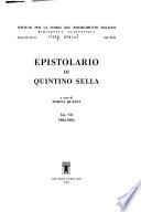 Epistolario di Quintino Sella: 1882-1884