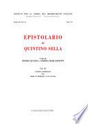 Epistolario di Quintino Sella