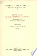 Epistolario di san Giuseppe Calasanzio, vol. III, Lettere dal n. 501 al n. 1100 (1626-1629)
