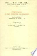 Epistolario di san Giuseppe Calasanzio, vol. IV, Lettere dal n. 1101 al n. 1730 (1629-1631)