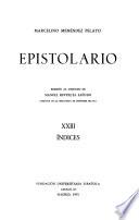 Epistolario: Indices
