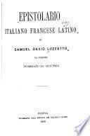 Epistolario italiano, francese, latino