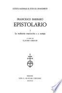 Epistolario: La tradizione manoscritta e a stampa