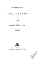 Epistolario, vol. I, 1723-1746