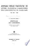 Epistulae ad Caesarem