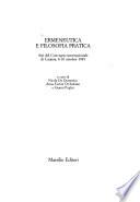 Ermeneutica e filosofia pratica
