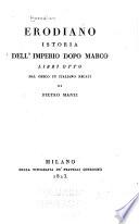 Erodiano Istoria dell' imperio dopo Marco libri otto